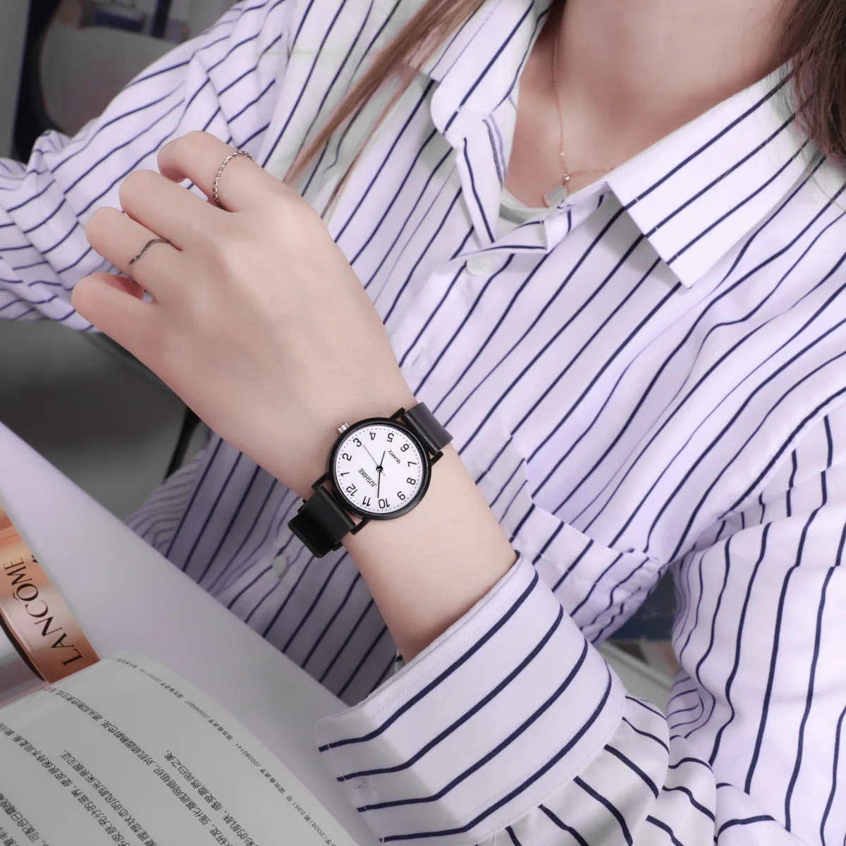 Simple Black Watch Quartz Watc – обзор и цена Silicone Band Women
